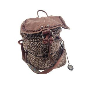The Sak Avalon Crochet Convertible Backpack Style 107347 Nutmeg